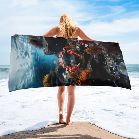 About my Brain Institute Towels Crab Spirit Animal Lightweight Beach Towel