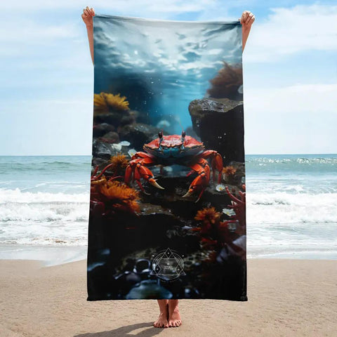 About my Brain Institute Towels Crab Spirit Animal Lightweight Beach Towel