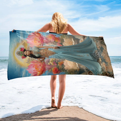 About my Brain Institute Towels Dewi Danu Goddess Lightweight Beach Towel