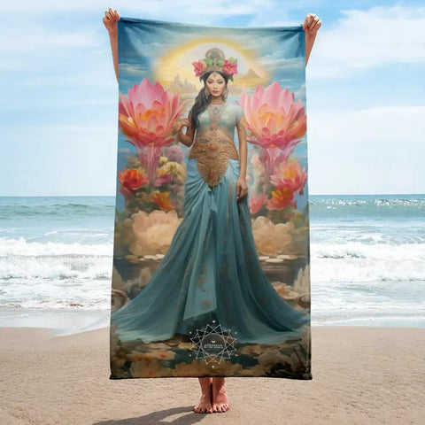 About my Brain Institute Towels Dewi Danu Goddess Lightweight Beach Towel