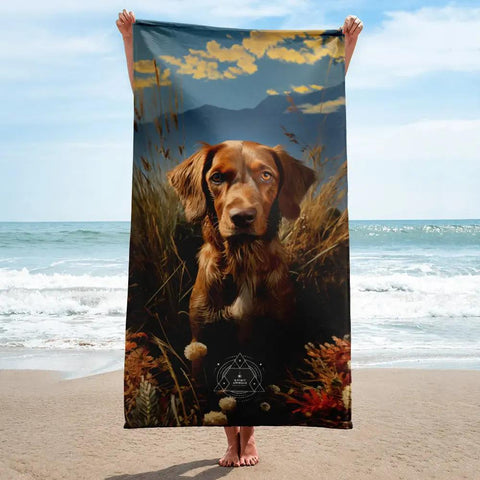 About my Brain Institute Towels Dog Spirit Animal Lightweight Beach Towel