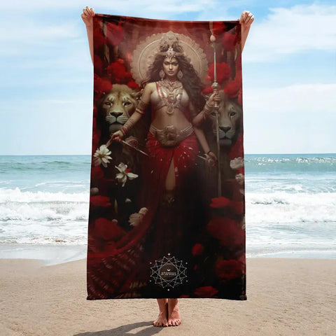 About my Brain Institute Towels Durga Goddess Lightweight Beach Towel
