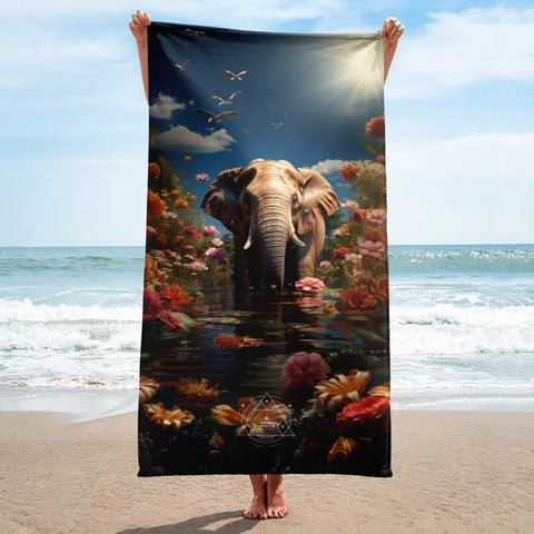 About my Brain Institute Towels Elephant Spirit Animal Lightweight Beach Towel