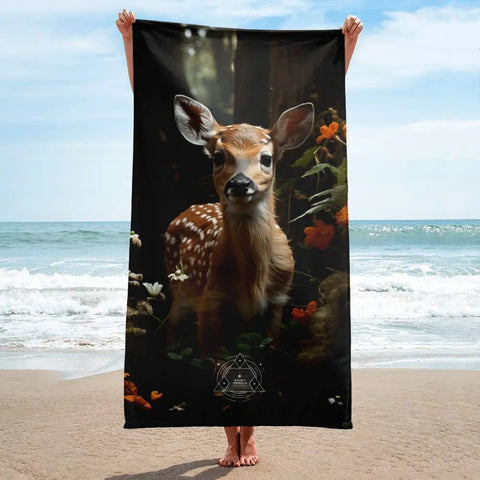 About my Brain Institute Towels Fawn Spirit Animal Lightweight Beach Towel