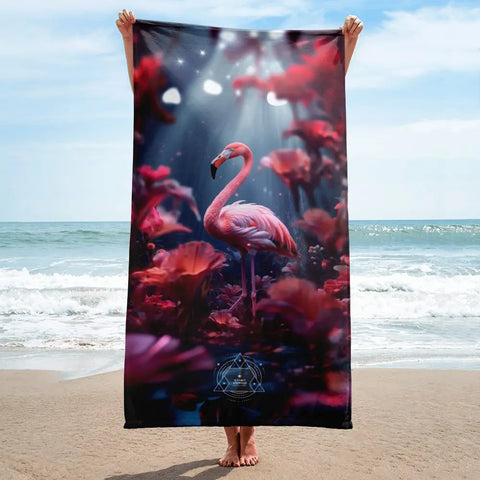 About my Brain Institute Towels Flamingo Spirit Animal Lightweight Beach Towel