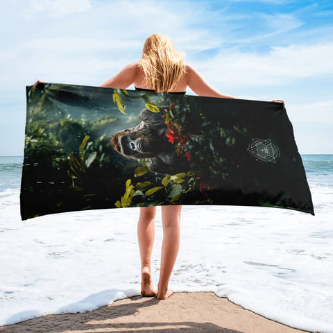 About my Brain Institute Towels Gorilla Spirit Animal Lightweight Beach Towel