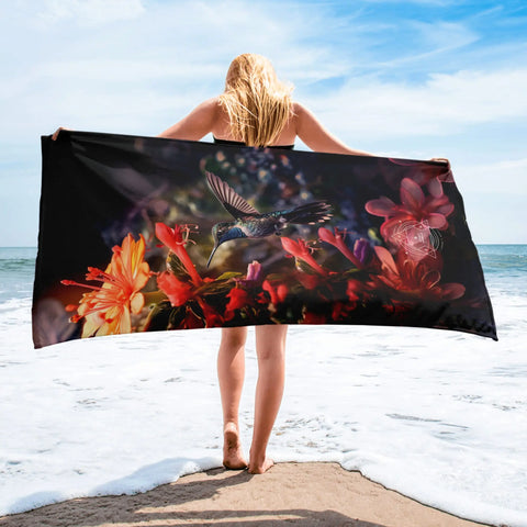 About my Brain Institute Towels Hummingbird Spirit Animal Lightweight Beach Towel