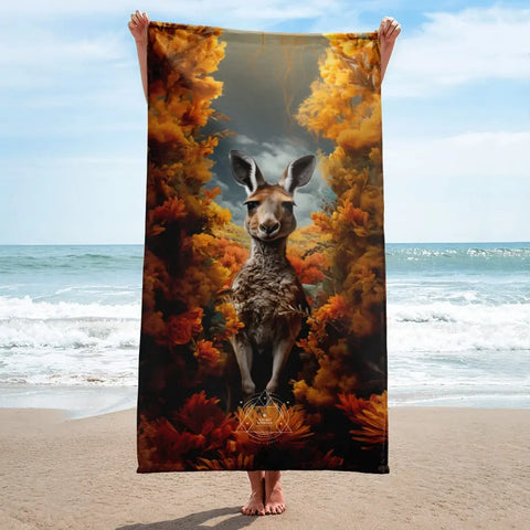 About my Brain Institute Towels Kangaroo Spirit Animal Lightweight Beach Towel