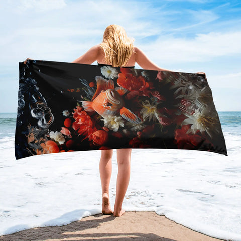 About my Brain Institute Towels Koi Fish Spirit Animal Lightweight Beach Towel