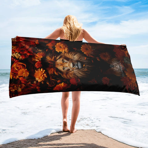 About my Brain Institute Towels Lion Spirit Animal Lightweight Beach Towel