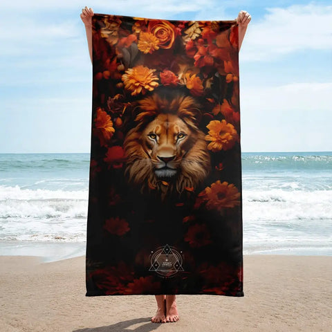 About my Brain Institute Towels Lion Spirit Animal Lightweight Beach Towel