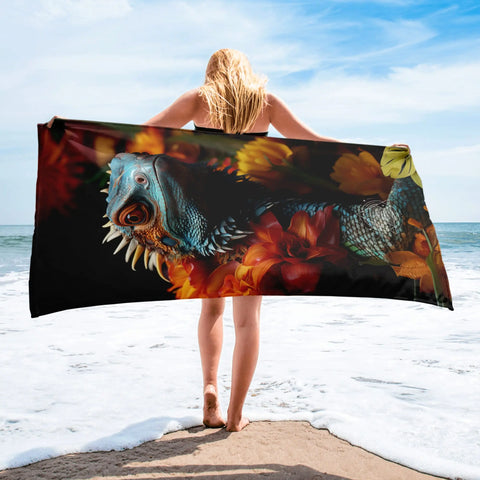 About my Brain Institute Towels Lizard Spirit Animal Lightweight Beach Towel