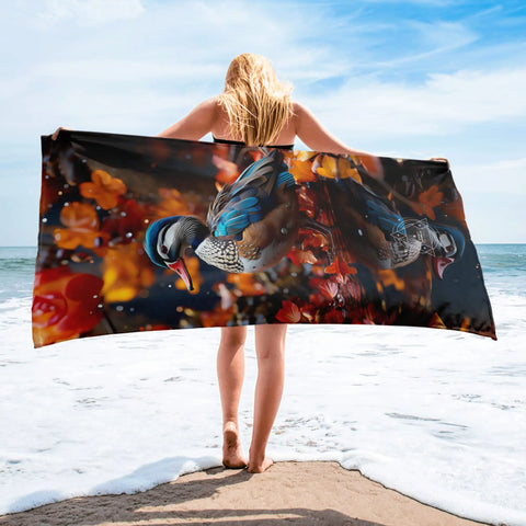 About my Brain Institute Towels Mandarin Duck Spirit Animal Lightweight Beach Towel