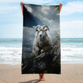 About my Brain Institute Towels Mountain Goat Spirit Animal Lightweight Beach Towel