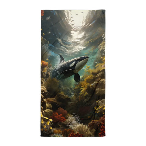 About my Brain Institute Towels Orca Whale Spirit Animal Lightweight Beach Towel