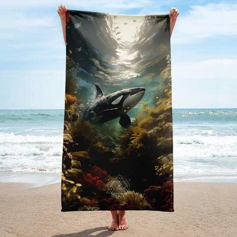 About my Brain Institute Towels Orca Whale Spirit Animal Lightweight Beach Towel