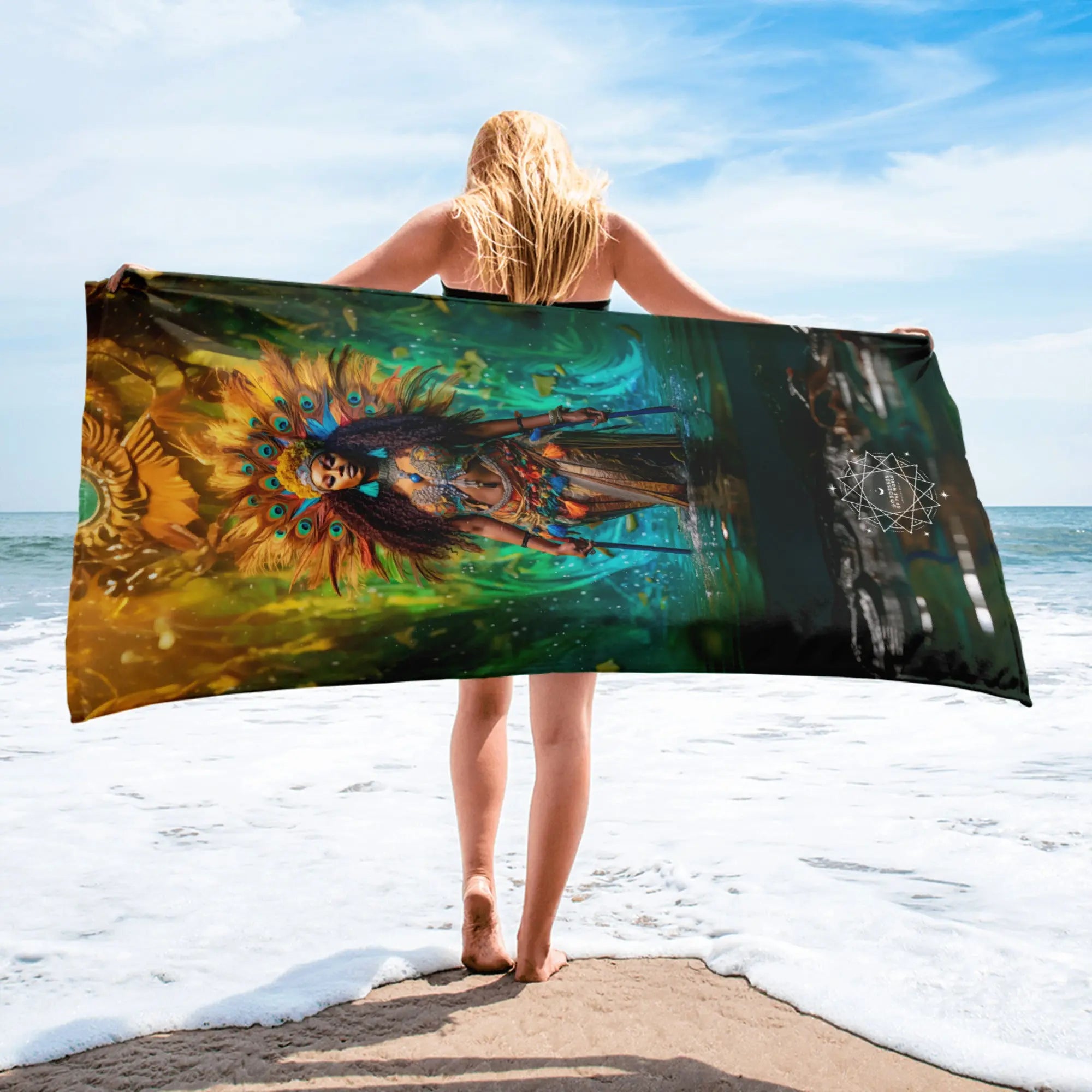 Oshun Goddess Lightweight Beach Towel – About my Brain Institute