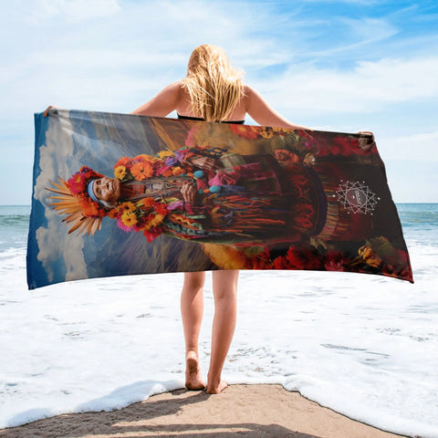 About my Brain Institute Towels Pachamama Goddess Lightweight Beach Towel