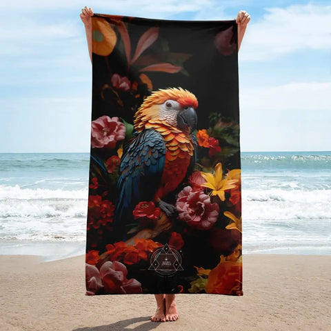 About my Brain Institute Towels Parrot Spirit Animal Lightweight Beach Towel
