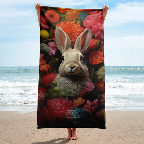 About my Brain Institute Towels Rabbit Spirit Animal Lightweight Beach Towel