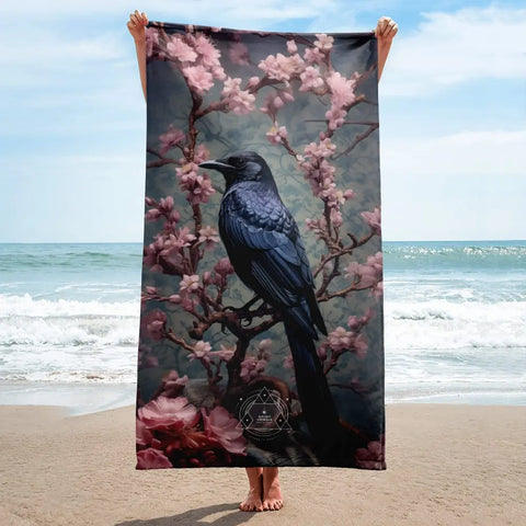 About my Brain Institute Towels Raven Spirit Animal Lightweight Beach Towel