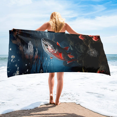 About my Brain Institute Towels Salmon Spirit Animal Lightweight Beach Towel