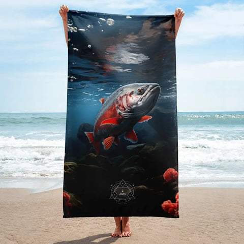 About my Brain Institute Towels Salmon Spirit Animal Lightweight Beach Towel