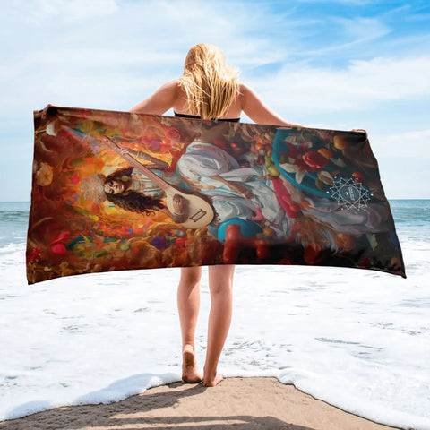 About my Brain Institute Towels Saraswati Goddess Lightweight Beach Towel