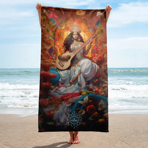 About my Brain Institute Towels Saraswati Goddess Lightweight Beach Towel