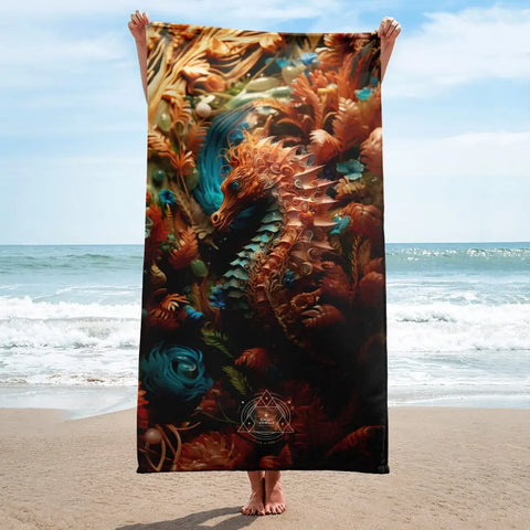 About my Brain Institute Towels Seahorse Spirit Animal Lightweight Beach Towel