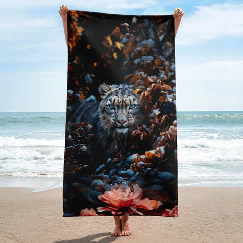 About my Brain Institute Towels Snow Leopard Spirit Animal Lightweight Beach Towel