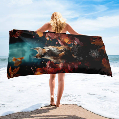 About my Brain Institute Towels Squirrel Spirit Animal Lightweight Beach Towel
