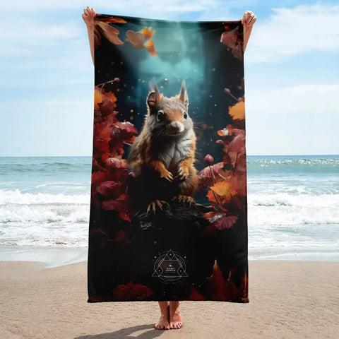 About my Brain Institute Towels Squirrel Spirit Animal Lightweight Beach Towel