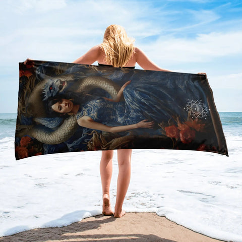 About my Brain Institute Towels Tiamat Goddess Lightweight Beach Towel