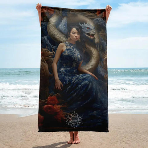 About my Brain Institute Towels Tiamat Goddess Lightweight Beach Towel