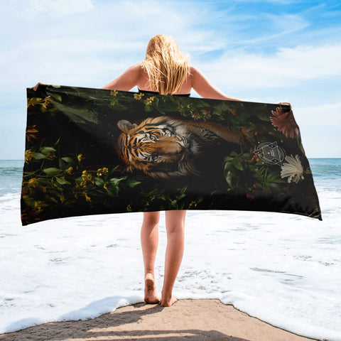 About my Brain Institute Towels Tiger Spirit Animal Lightweight Beach Towel