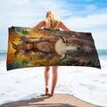 About my Brain Institute Towels White Buffalo Calf Woman Goddess Lightweight Beach Towel