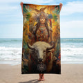 About my Brain Institute Towels White Buffalo Calf Woman Goddess Lightweight Beach Towel
