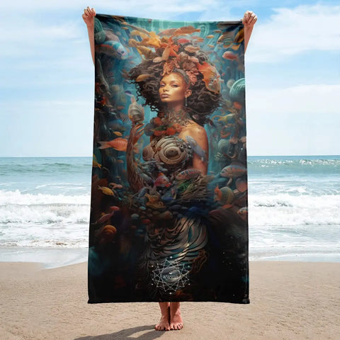 About my Brain Institute Towels Yemoja Goddess Lightweight Beach Towel