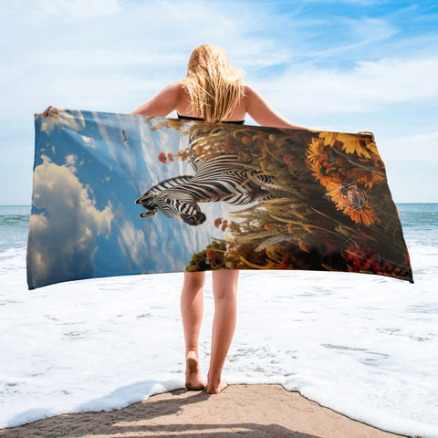 About my Brain Institute Towels Zebra Spirit Animal Lightweight Beach Towel
