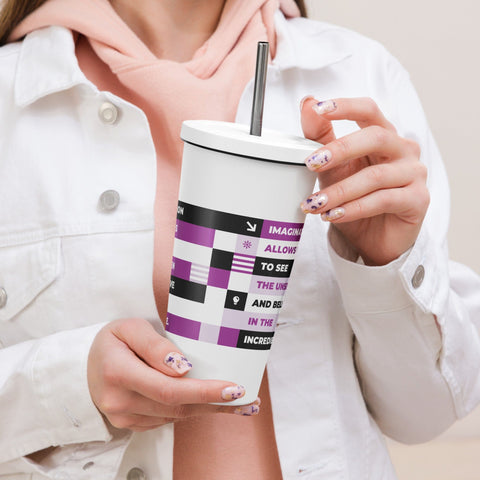 About my Brain Institute Tumbler Heart 2 Heart Imagination Insulated Tumbler With A Straw