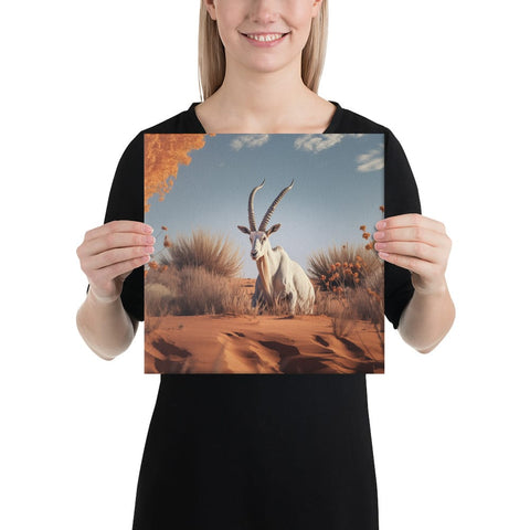 About my Brain Institute Wall Art 12″×12″ Arabian Oryx Spirit Animal Canvas