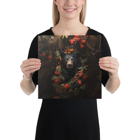 About my Brain Institute Wall Art 12″×12″ Black Bear Spirit Animal Canvas