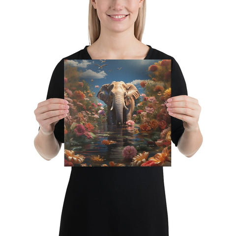 About my Brain Institute Wall Art 12″×12″ Elephant Spirit Animal Canvas