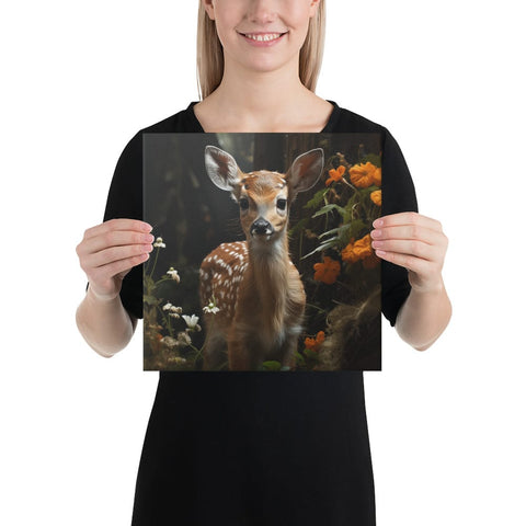 About my Brain Institute Wall Art 12″×12″ Fawn Spirit Animal Canvas