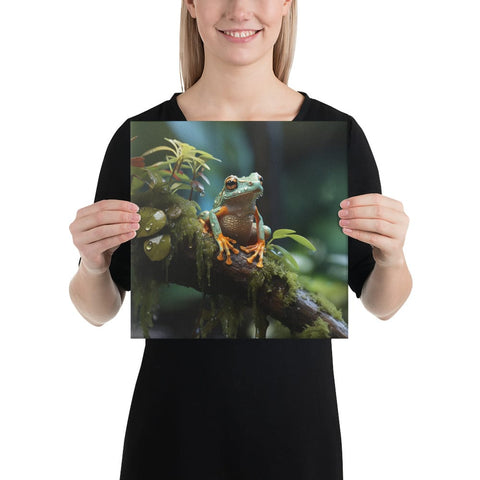 About my Brain Institute Wall Art 12″×12″ Frog Spirit Animal Canvas