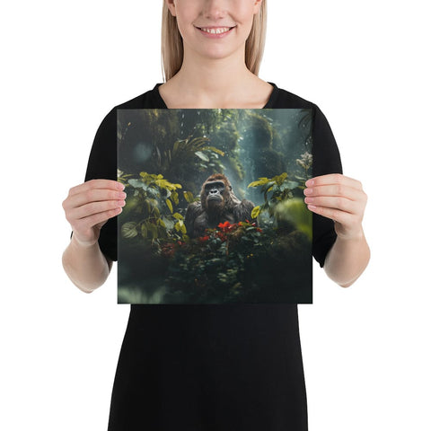 About my Brain Institute Wall Art 12″×12″ Gorilla Spirit Animal Canvas