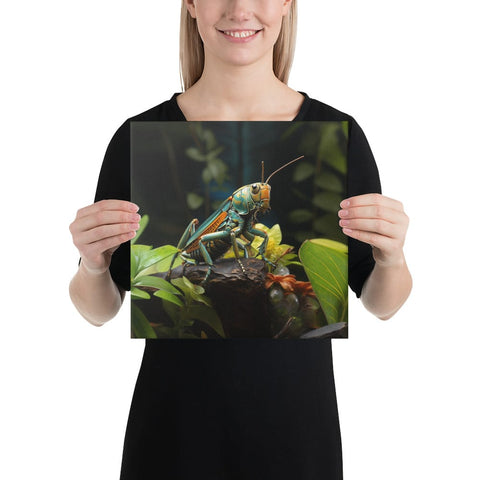 About my Brain Institute Wall Art 12″×12″ Grasshopper Spirit Animal Canvas