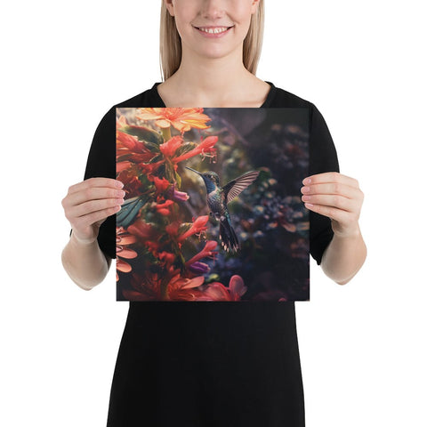 About my Brain Institute Wall Art 12″×12″ Hummingbird Spirit Animal Canvas