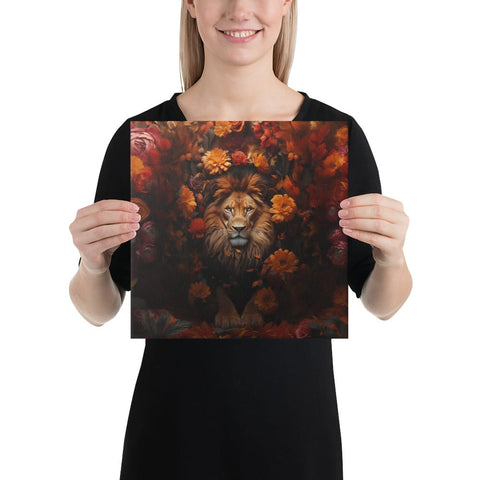 About my Brain Institute Wall Art 12″×12″ Lion Spirit Animal Canvas